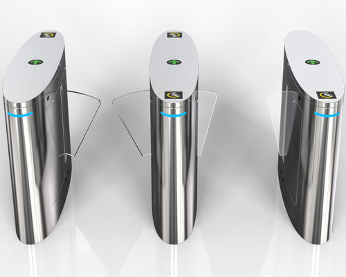 qualità  Modern Automatic Flap Access Control Turnstiles RFID Sensor Wing Barrier Gate For Subway Station Indoor/Outdoor Pedestrian Turnstile Gate fabbrica